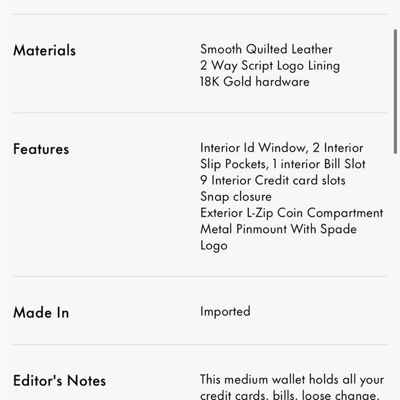 Kate Spade Carey Quilted Studded Medium Bifold Wallet in Pomegranate - Picture 7 of 7